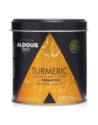 ALDOUS BIO Cúrcuma con Jengibre y Pimienta Negra con Probióticos 250 cápsulas