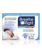 Breathe Right Transparentes Grandes 10 tiras nasales