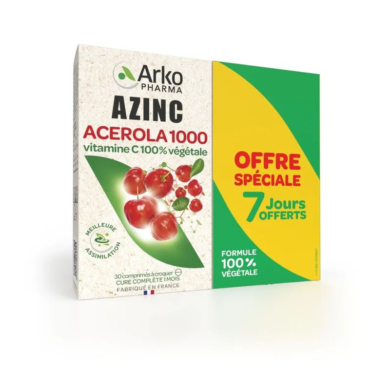 ARKOPHARMA ACEROLA 1000 2 x 30 COMPRIMIDOS MASTICABLES