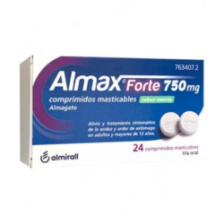 ALMAX FORTE 750 MG MENTA 24 COMPRIMIDOS MASTICABLES
