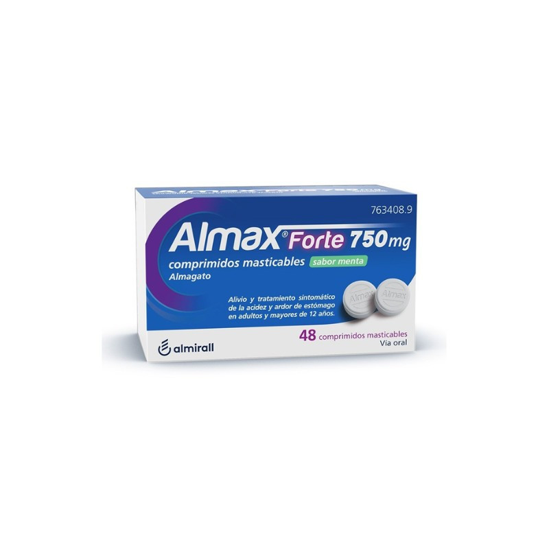 ALMAX FORTE 750 MG 48 COMPRIMIDOS DE MENTA