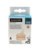 SUAVINEX Zero Zero Tetina Flujo Adaptable Silicona +0m 2 unidades