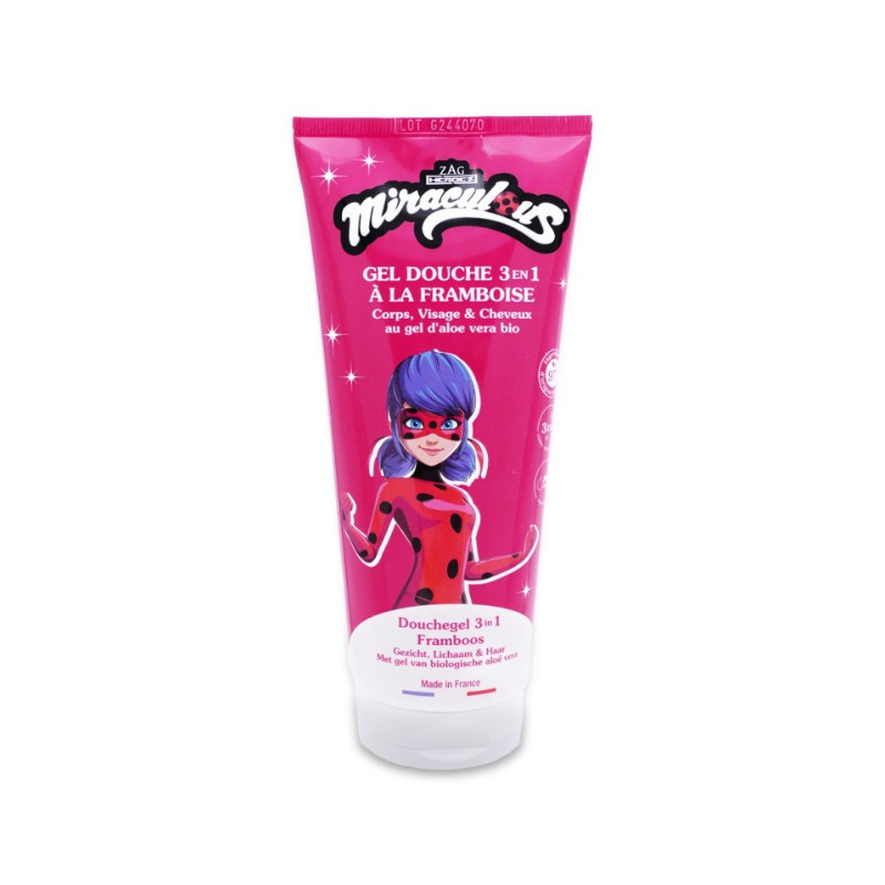 MIRACULOUS GEL DUCHA 3EN1 FRAMBUESA  200ML