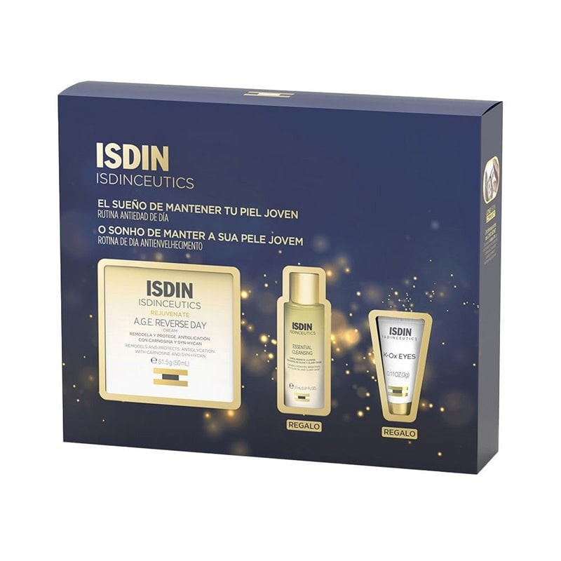 Isdinceutics Age Reverse Crema de día 50 ml + Aceite limpiador 27 ml + K-Ox Eyes