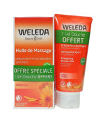 Weleda aceite de masage + gel de ducha con arnica