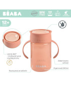 Taza de entrenamiento Beaba 360° rosa