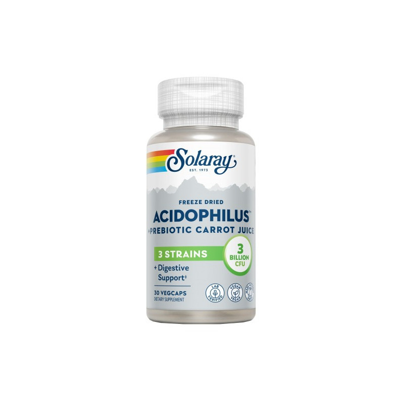 SOLARAY ACIDOPHILUS +PREBIOTIC CARROT JUICE 30C