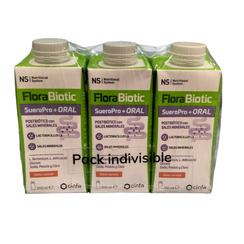 NS FLORABIOTIC SUEROPRO+ORAL NARANJA 3X200ML