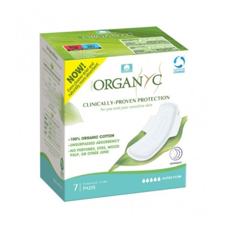 ORGANYC COMPRESAS CON ALAS NOCHE 7 UNIDADES