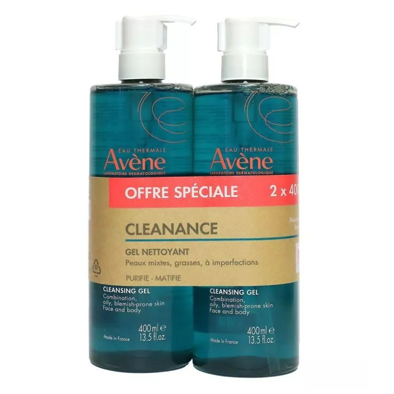 AVENE CLEANANCE GEL LIMPIADOR 2 X 400ML
