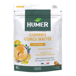 HUMER GOMAS GARGANTA IRRITADA 30 GOMAS +6 AÑOS 81GR