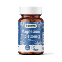 LIFEPLAN MAGNESIUM TRIPLE SOURCE 200MG 60TABLETS