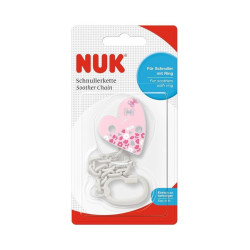 NUK CADENITA SUJETA CHUPETES ROSA