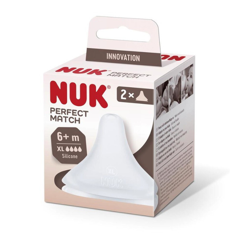 NUK PERFECT MARCH TETINA 6+M FLUJO XL X 2