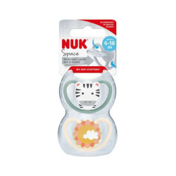NUK CHUPETE SPACE 6-18M SILICONA X 2