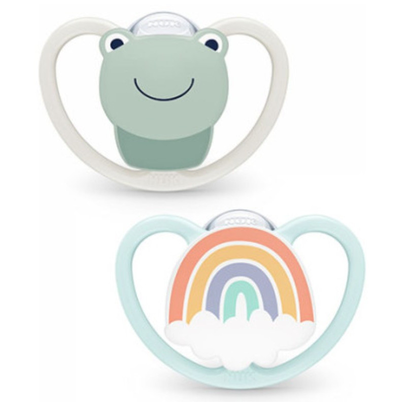 NUK CHUPETE SPACE 0-6M SILICONA X 2