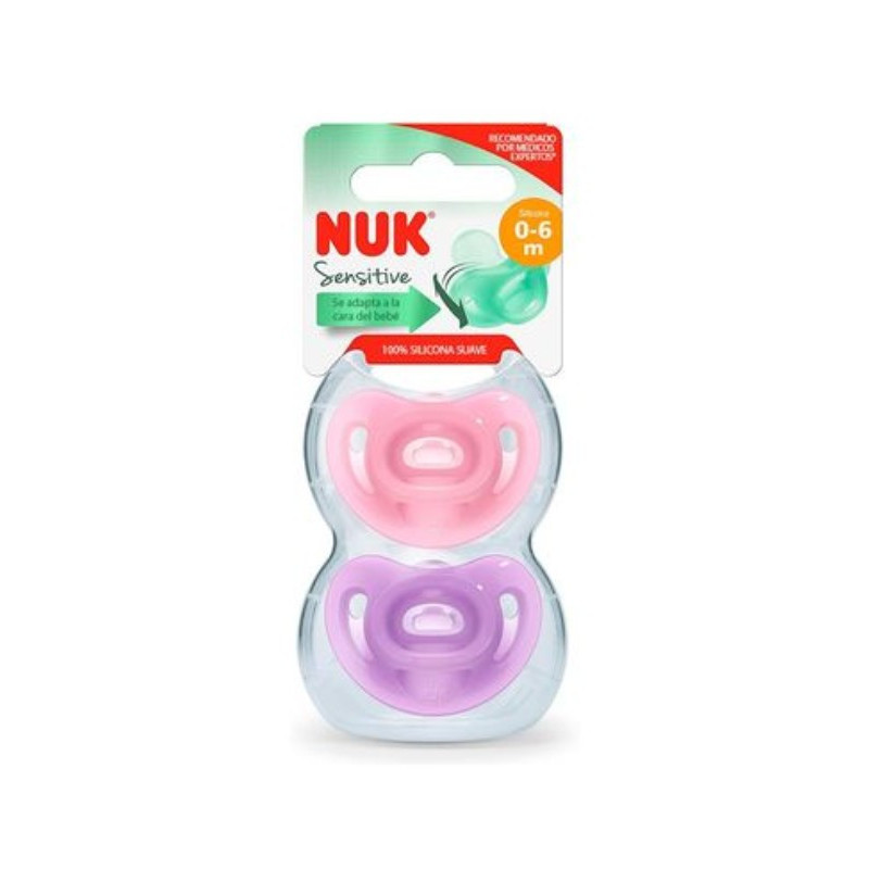 NUK CHUPETE SENSITIVE 0-6+ SILICONA X 2