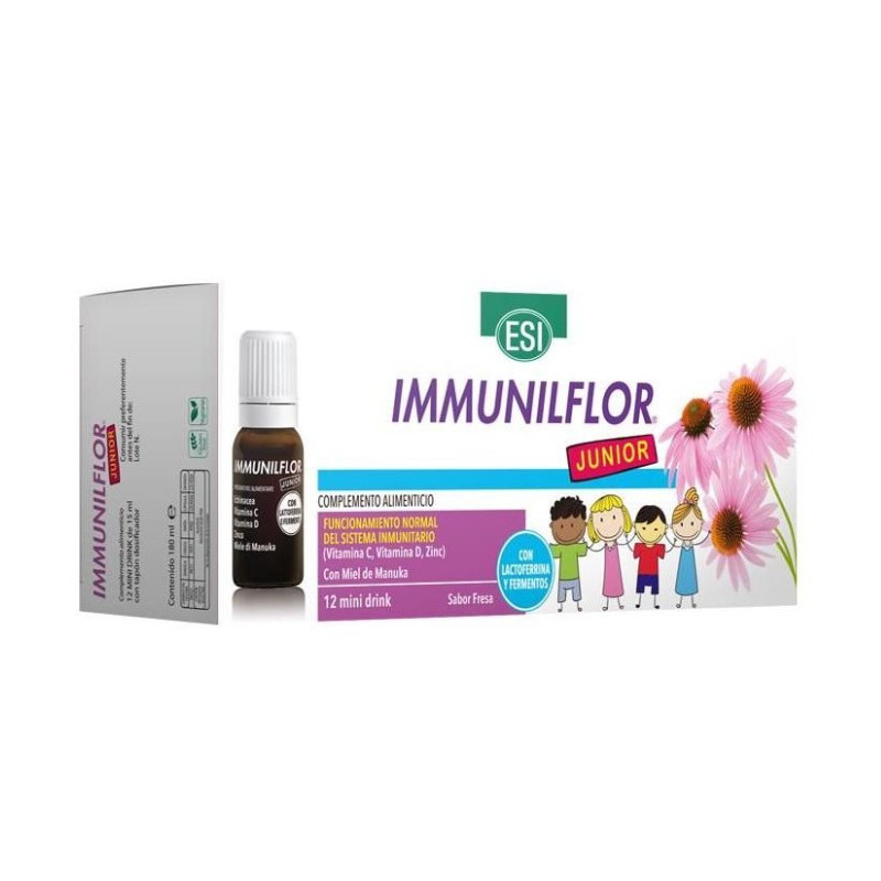 ESI IMMUNILFLOR JUNIOR 12 AMPOLLAS SABOR FRESA