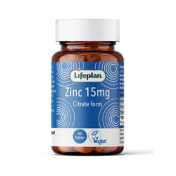 LIFEPLAN ZINC 15 MG 90 TABLETAS