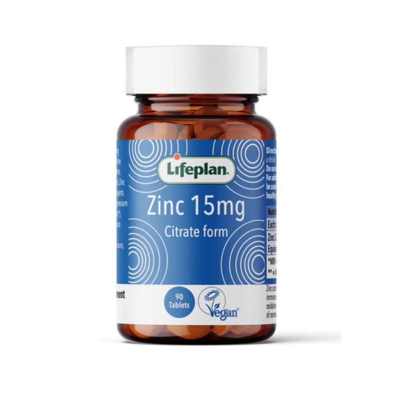 LIFEPLAN ZINC 15 MG 90 TABLETAS