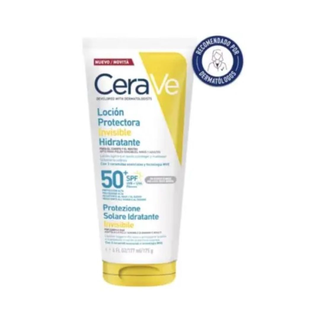 CERAVE LOCION PROTECTORA INVISIBLE 50+SPF 177ML