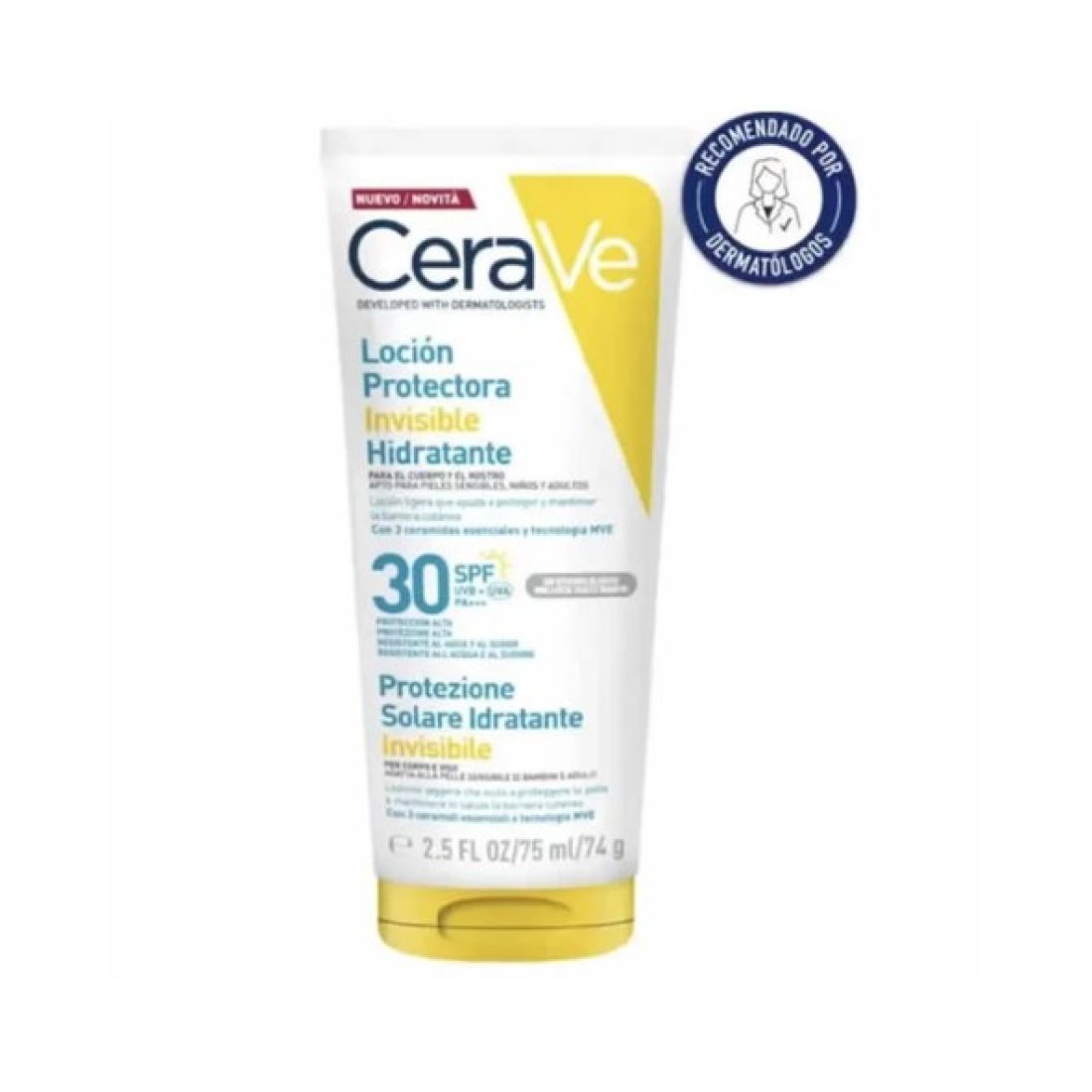CERAVE LOCION PROTECTORA INVISIBLE 30SPF 75ML