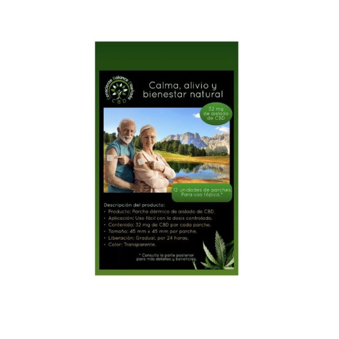 PARCHE DE CBD 32MG 12 unidades