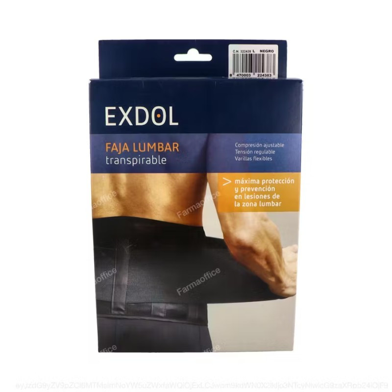 NOSA EXDOL FAJA LUMBAR ELÁSTICA TRANSPIRABLE  T/L
