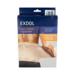 EXDOL FAJA LUMBAR TRANSPIRABLE TALLA L BEIGE