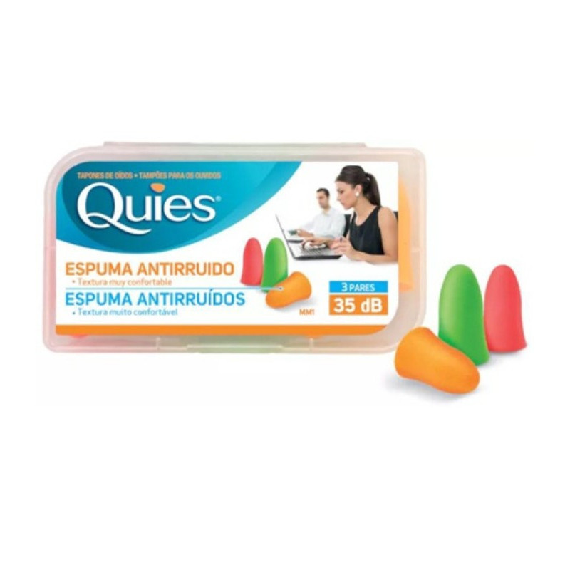 QUIES TAPÓN DE ESPUMA ANTIRUIDO 3 PARES