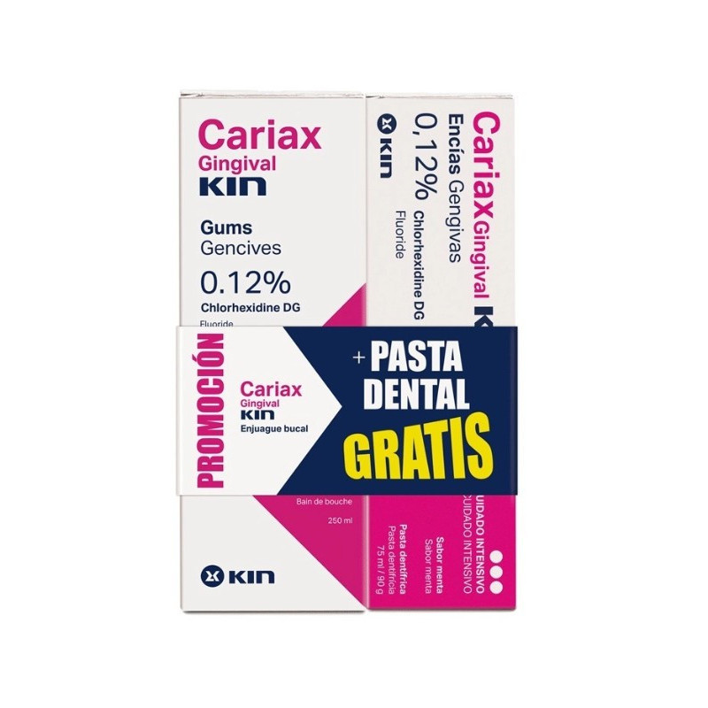 KIN CARIAX GINGIVAL COLUTORIO 250ML + PASTA DENTAL 75ML
