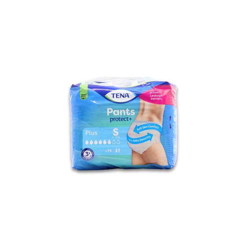 TENA PANTS PROTECT+  PLUS TALLA S X14