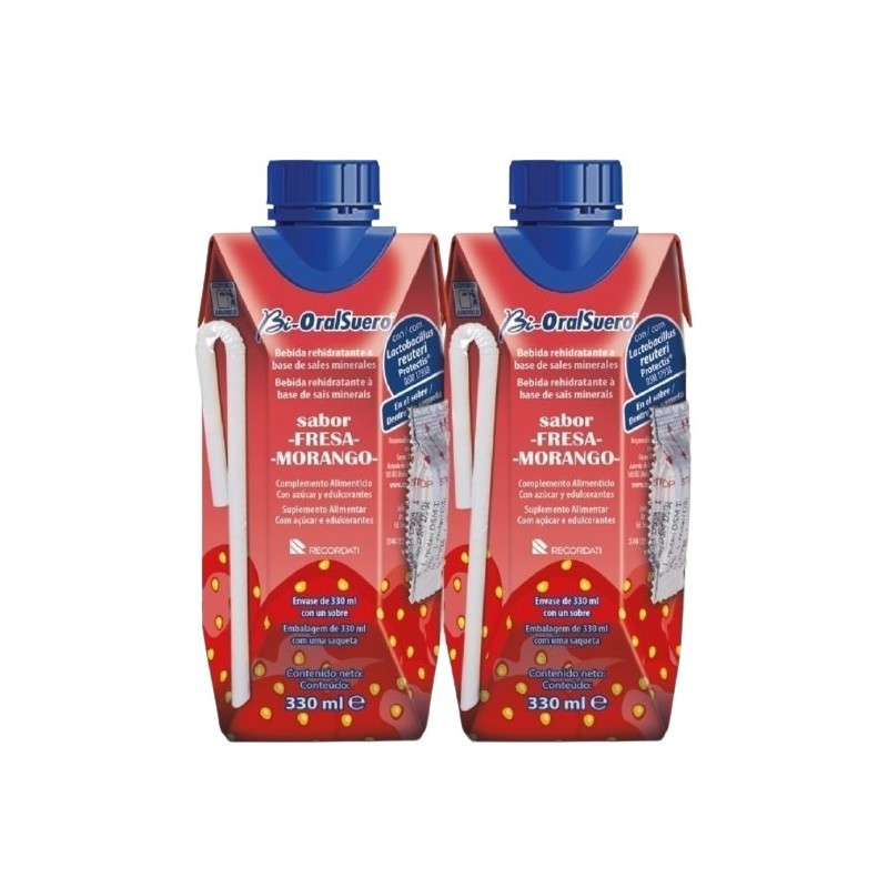 Bi-Oralsuero sabor fresa 2X330ml