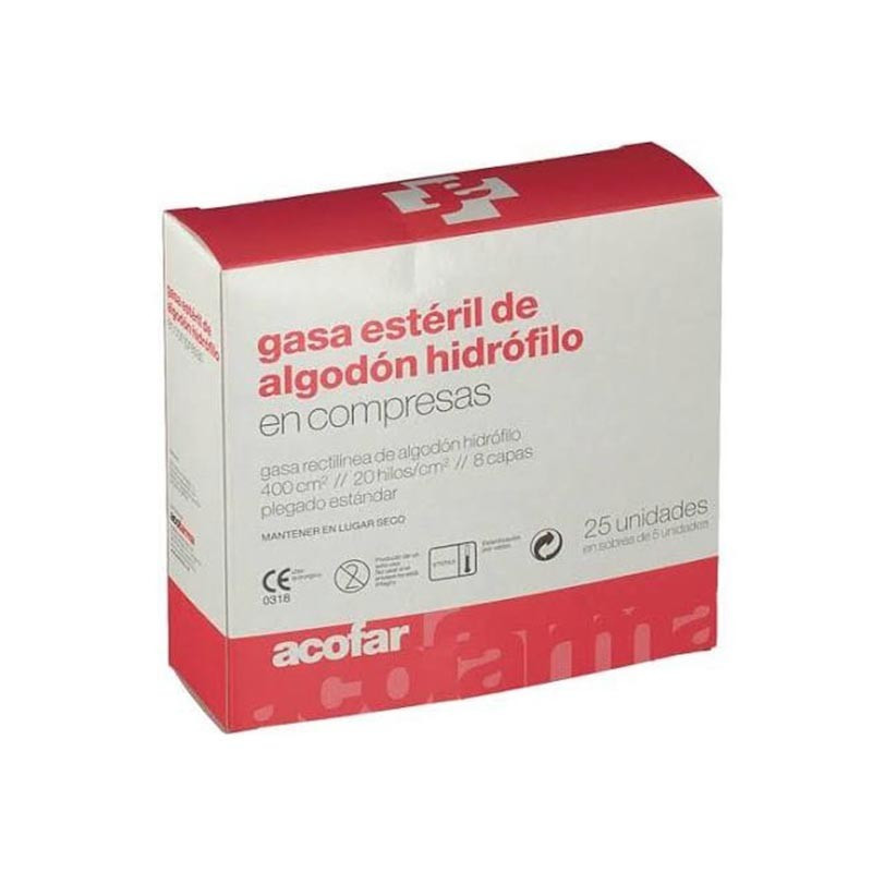 Acofar Gasa Estéril de Algodón 25ud
