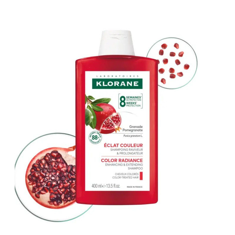 KLORANE CHAMPÚ GRANADA CABELLOS TEÑIDOS 400 ML