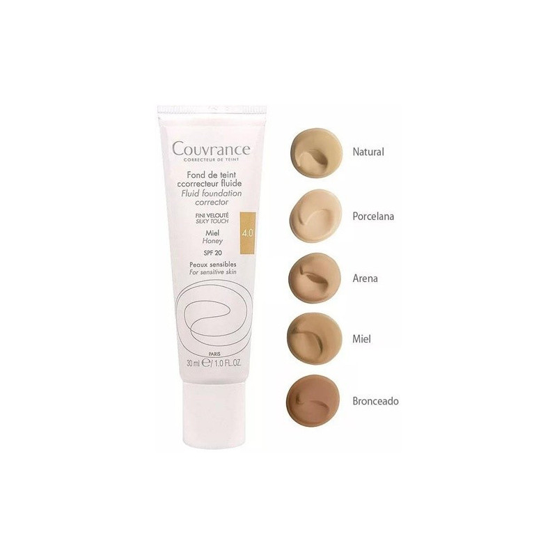 Avène Couvrance Maquillaje Fluido SPF15 04 Miel 30 ml