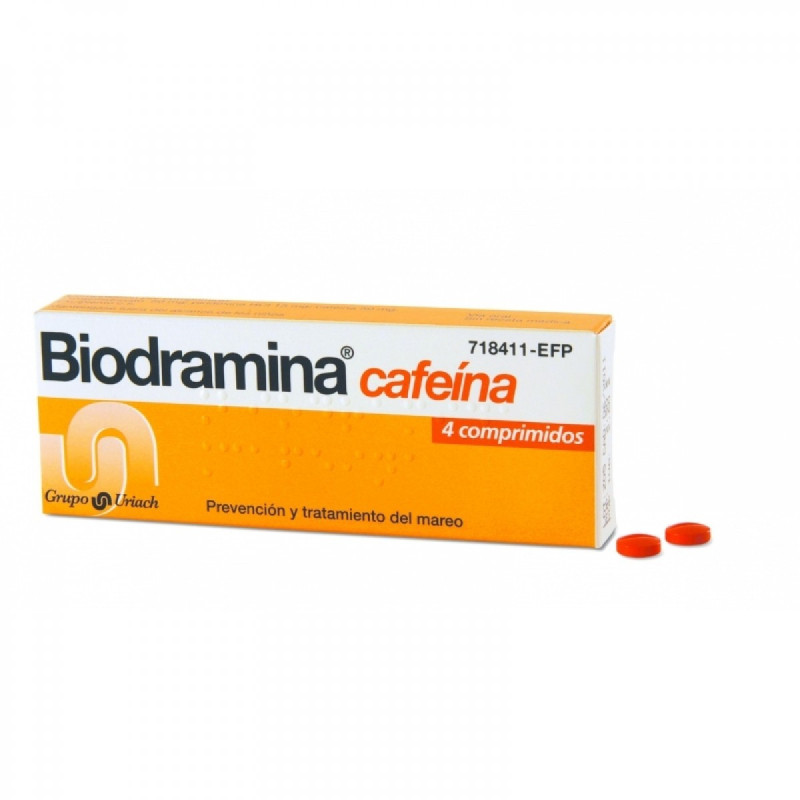 Biodramina Cafeína 4 comprimidos