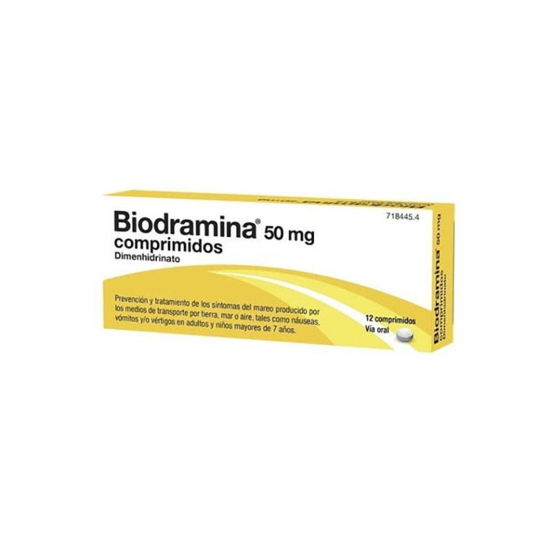 Biodramina 50mg 12 comprimidos