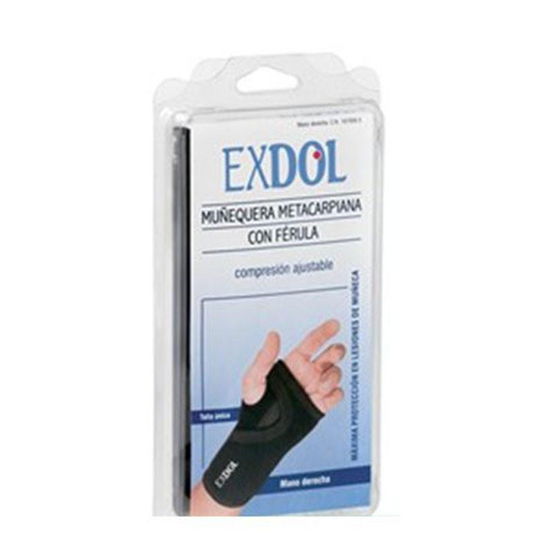 Exdol Muñequera Metacarpiana con Férula Ajustable Mano Izquierda