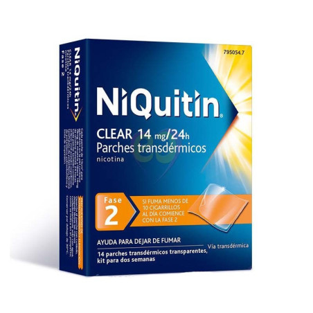 Niquitín Clear 14mg/24h Parches Transdérmicos Fase 2 14 parches