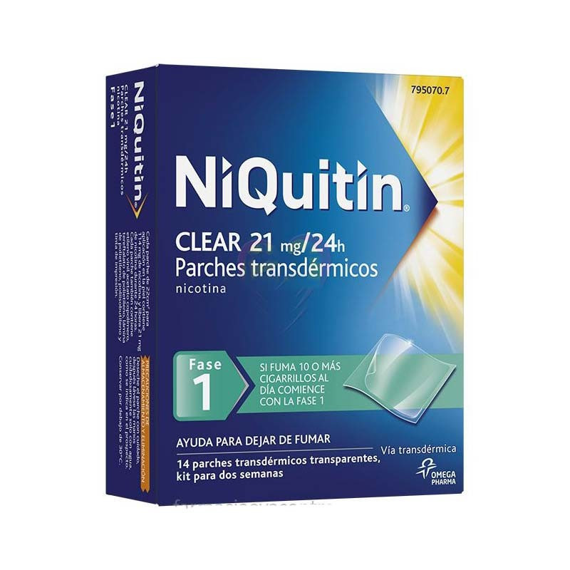 Niquitín Clear 21mg Parches Transdérmicos Fase 1 14 parches