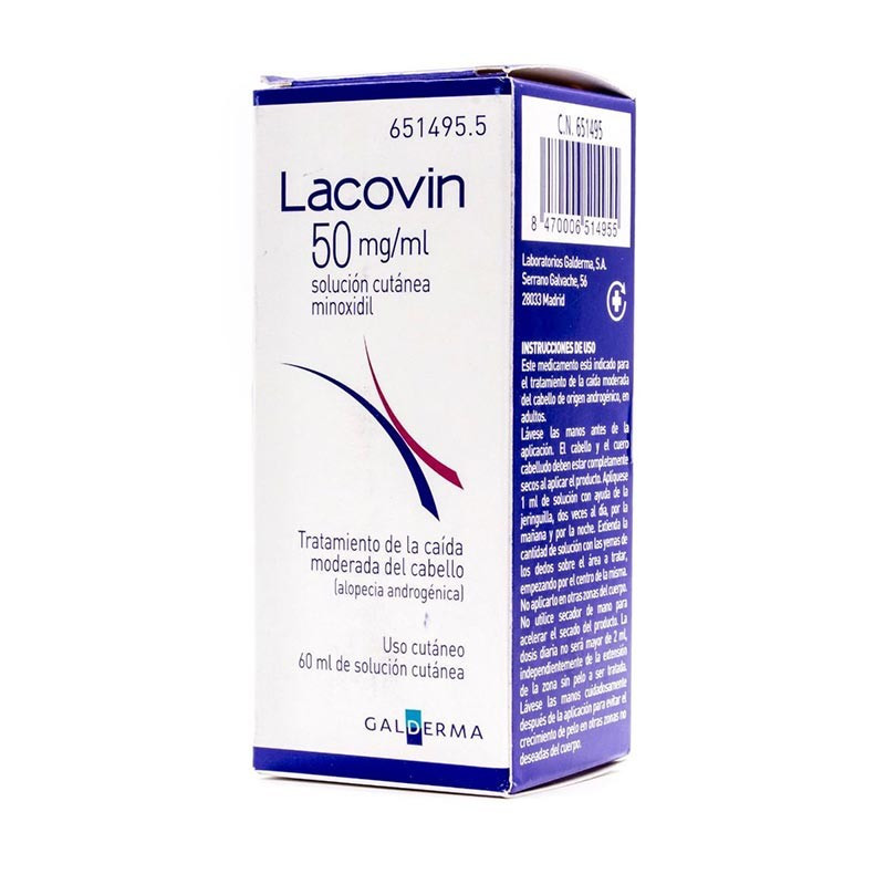 Lacovin Minoxidil 50mg/ml Tratamiento Caída del Cabello 60ml