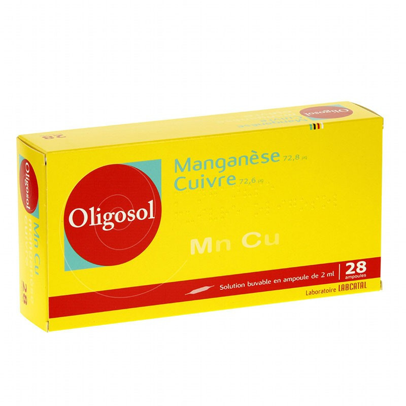 Oligosol Manganeso Cobre 28 ampollas