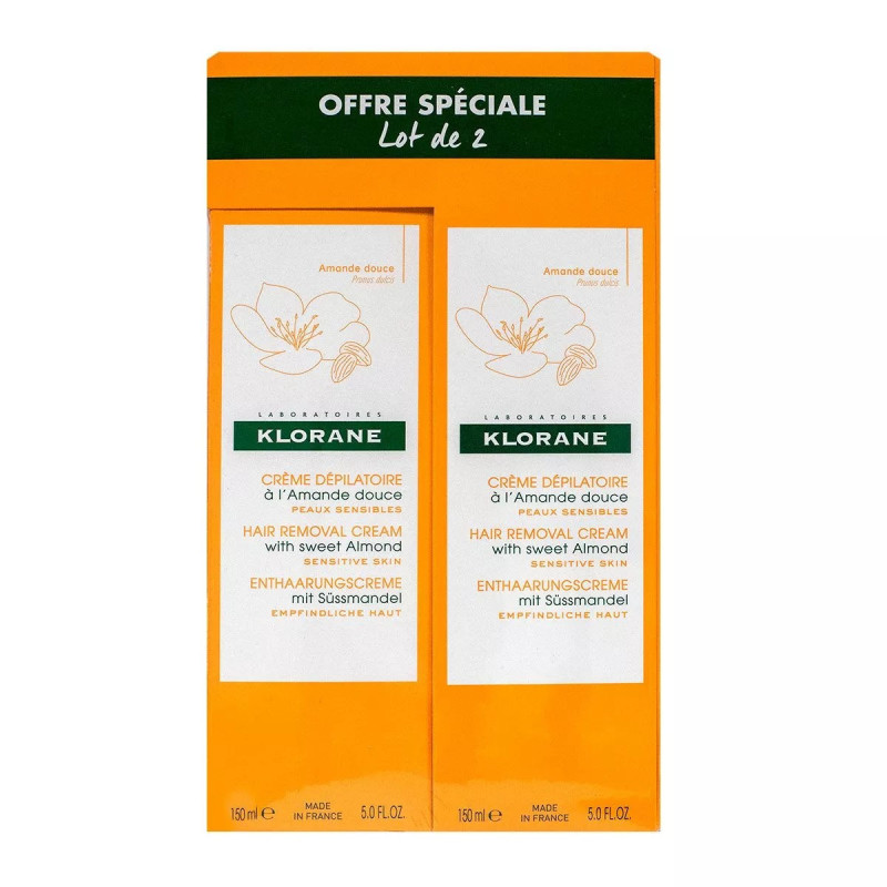 Klorane Crema Depilatoria Suave Duplo 2 unidades x 150 ml