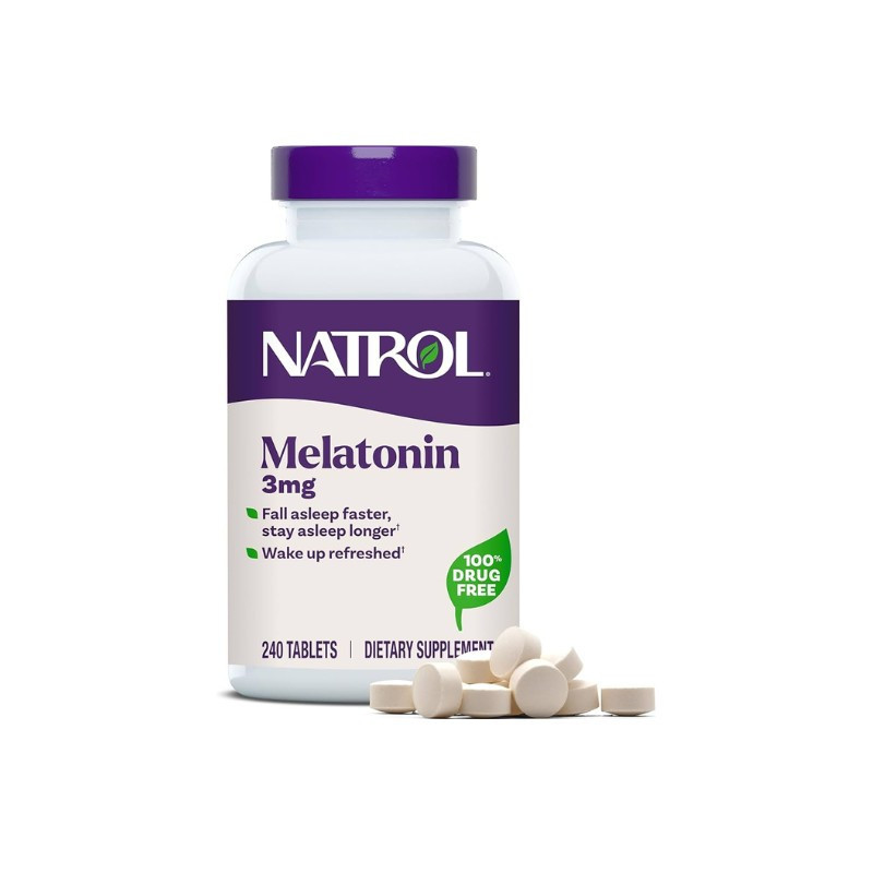 NATROL MELATONINA 3MG 240 TABLETAS