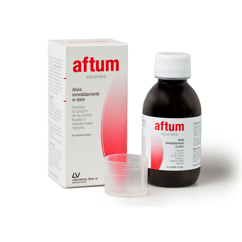 Aftum Colutorio Alivio del Dolor por Aftas y Úlceras Bucales 150ml