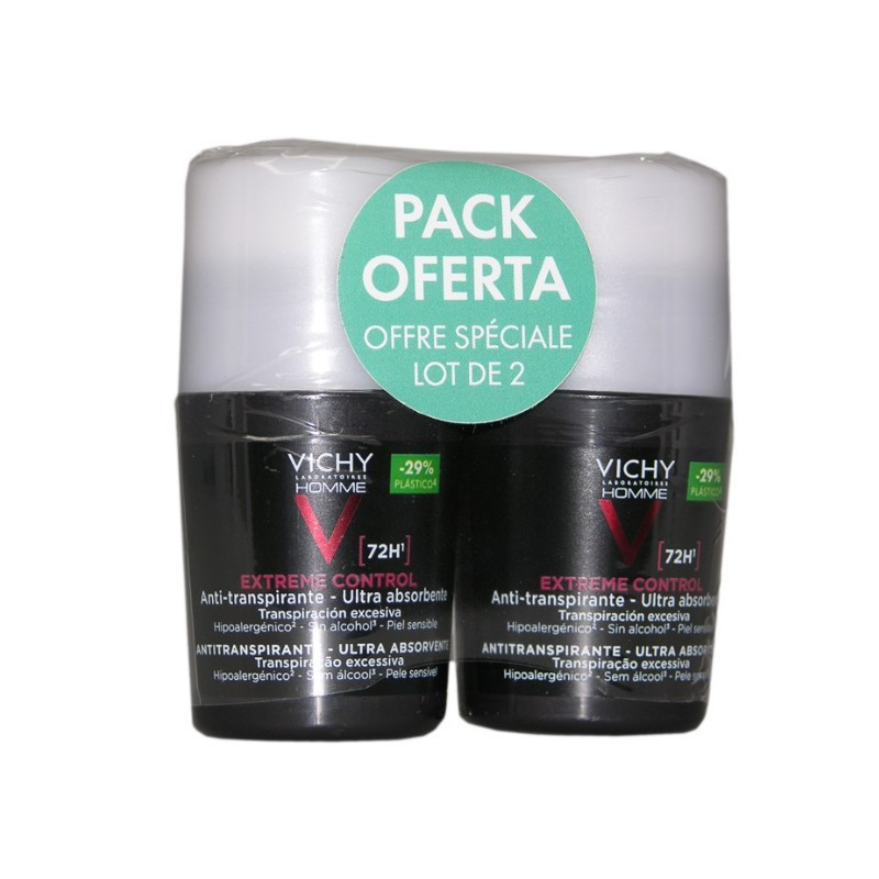 Vichy Homme Desodorante Roll-On 72h 50 ml x2 unidades