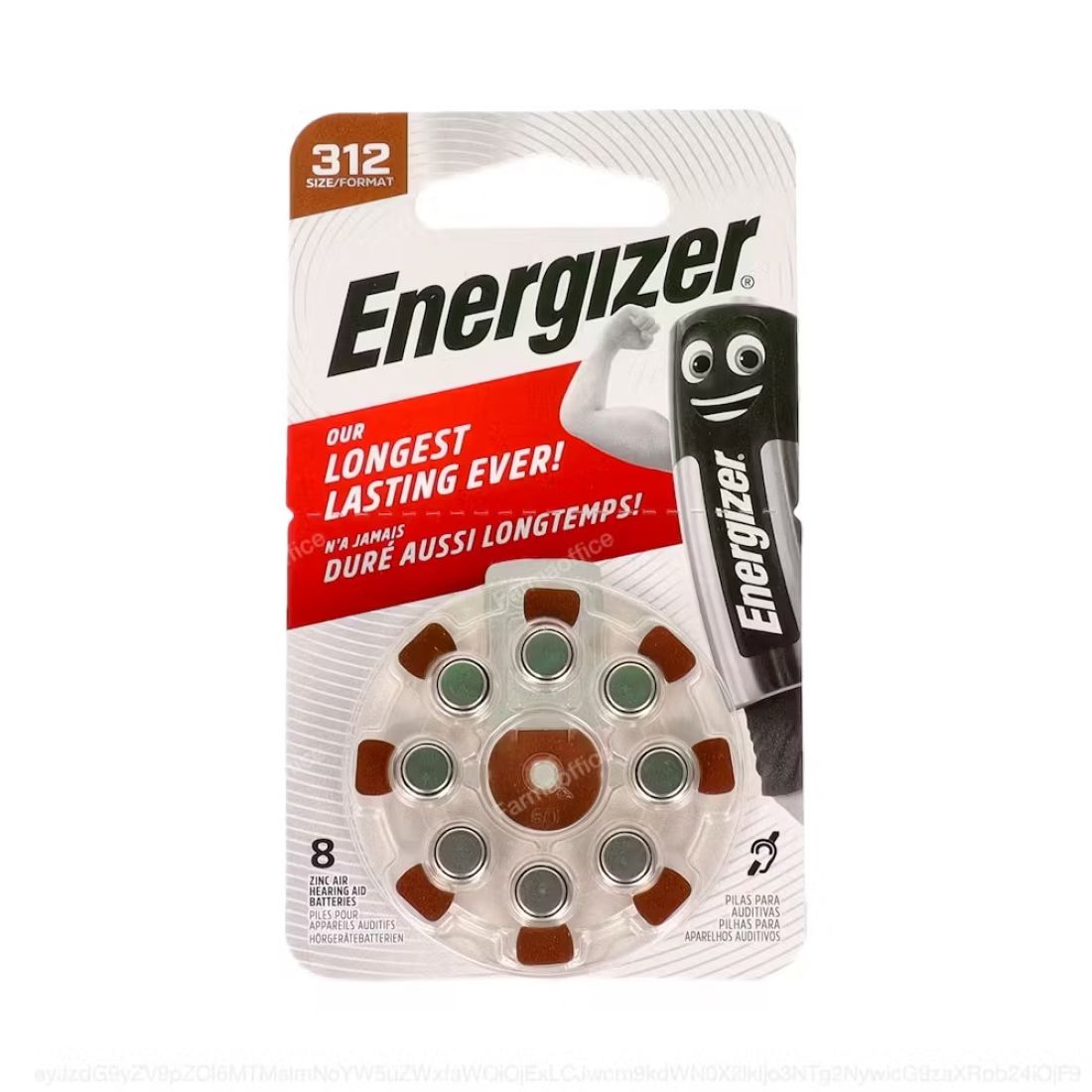 PILA ENERGIZER AUDIFONO 312 8 UNID