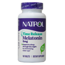 NATROL MELATONINA 5MG TIME RELEASE 100 TABLETAS