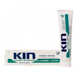 KIN DENTIFRICO ANTICARIES Y ANTIPLACA CON FLÚOR 125ML